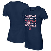 Washington Nationals Tiny Turnip Women's Stacked T-Shirt | MLB Sale