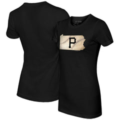 Pittsburgh Pirates Tiny Turnip Women's State Outline T-Shirt | MLB On Sale