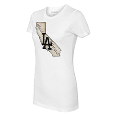 Los Angeles Dodgers Tiny Turnip Women's State Outline T-Shirt | MLB On Sale