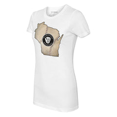 Milwaukee Brewers Tiny Turnip Women's State Outline T-Shirt | MLB Near me