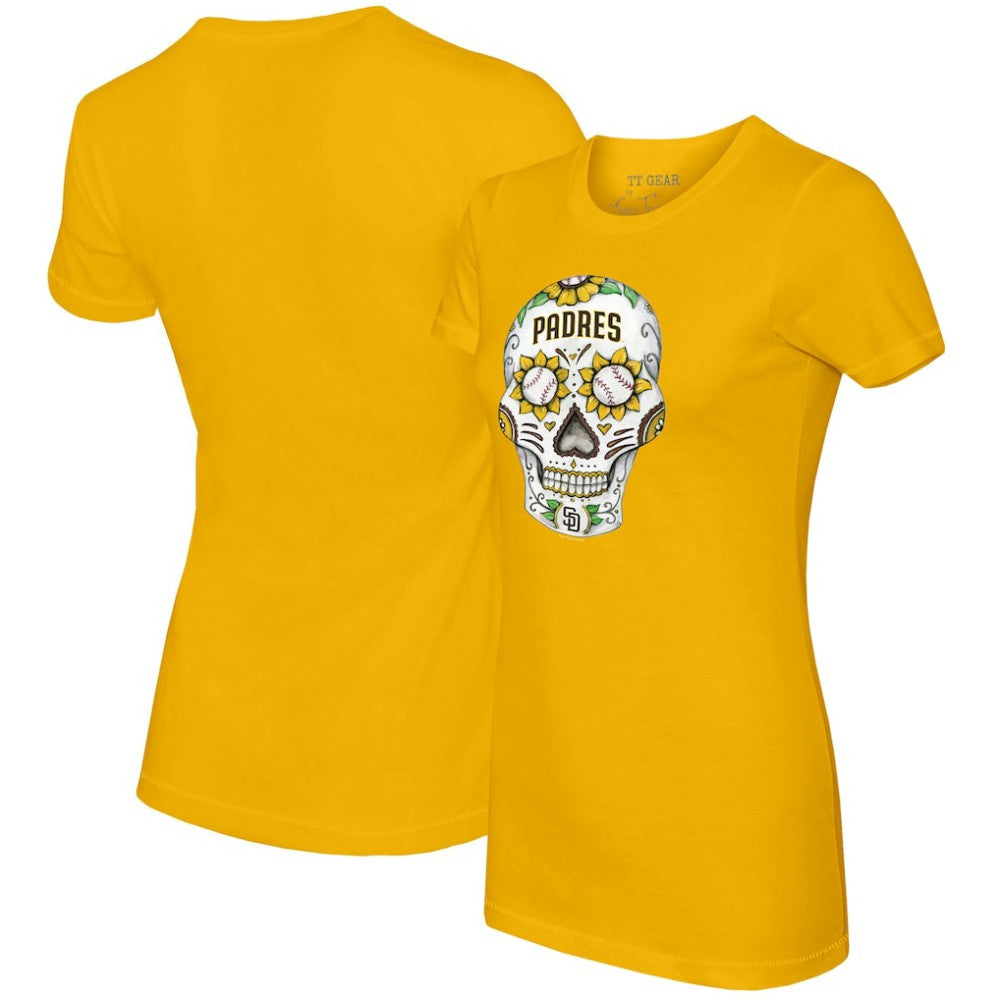 San Diego Padres Tiny Turnip Women's Sugar Skull T-Shirt | MLB Sale