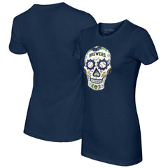 Milwaukee Brewers Tiny Turnip Women's Sugar Skull T-Shirt | MLB US