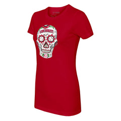 Cincinnati Reds Tiny Turnip Women's Sugar Skull T-Shirt | MLB Sale