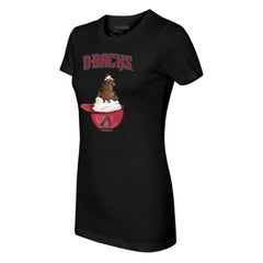 Arizona Diamondbacks Tiny Turnip Women's Sundae Helmet T-Shirt | MLB New
