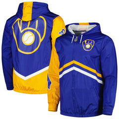 Milwaukee Brewers Mitchell & Ness Undeniable Full-Zip Hoodie Windbreaker Jacket | MLB New