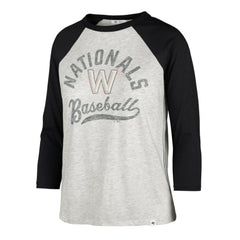 Washington Nationals '47 Women's City Connect Retro Daze Ava Raglan 3/4-Sleeve T-Shirt | MLB Sale