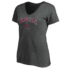 Los Angeles Angels Women's Core Team Lock Up V-Neck T-Shirt | MLB Outlet