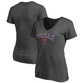 Texas Rangers Women's Core Team Lock Up Wordmark V-Neck T-Shirt | MLB Online