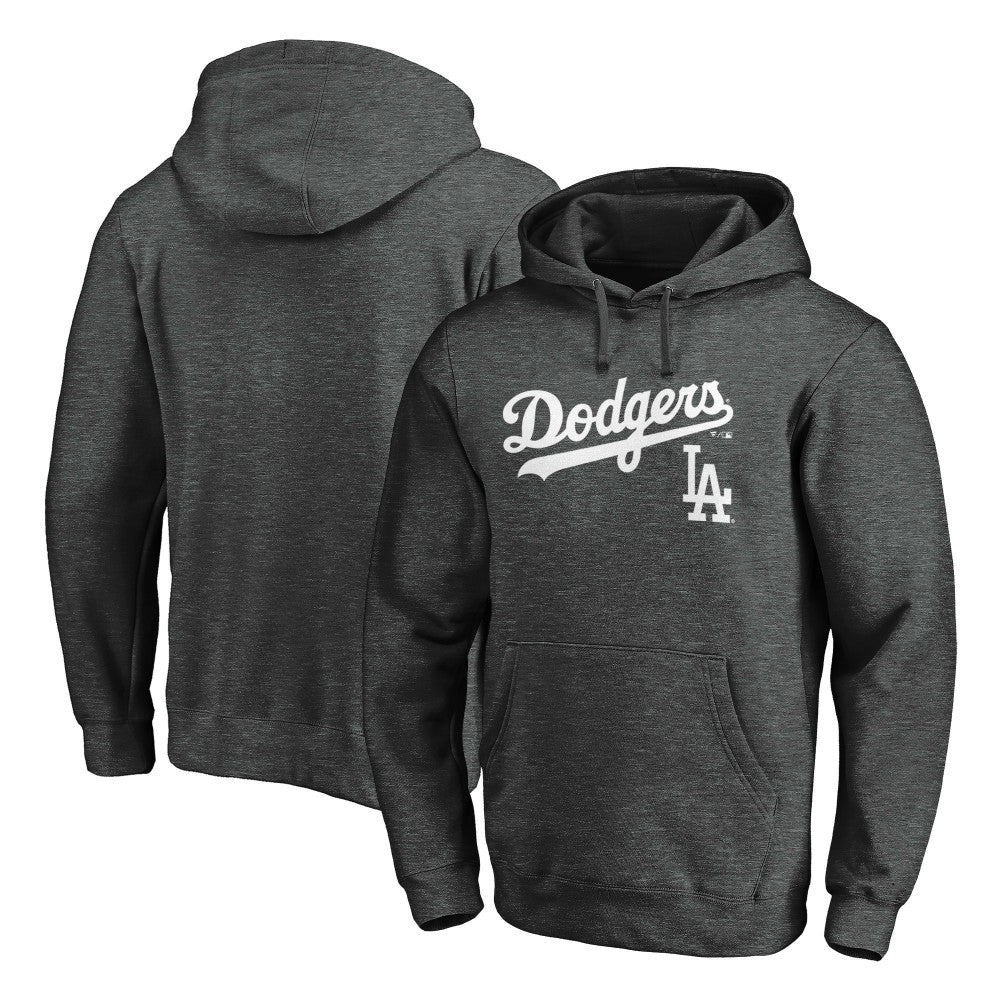 Los Angeles Dodgers Team Lock Up Wordmark Pullover Hoodie | MLB Online