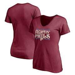 Philadelphia Phillies Women's Fightin' Phils V-Neck T-Shirt | MLB New