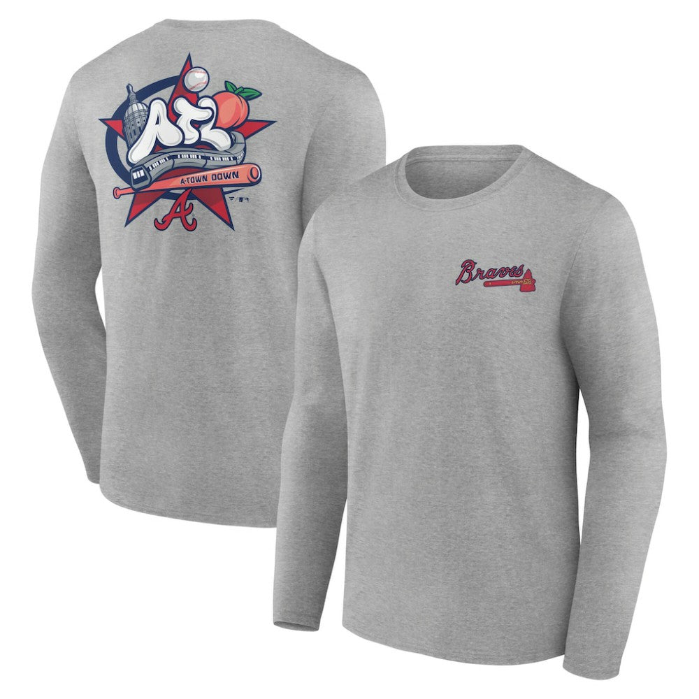 Atlanta Braves Nice Kicks Long Sleeve T-Shirt | MLB Outlet