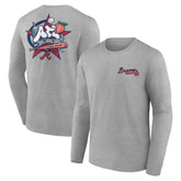 Atlanta Braves Nice Kicks Long Sleeve T-Shirt | MLB Outlet