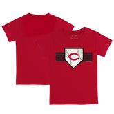 Cincinnati Reds Tiny Turnip Youth Base Stripe T-Shirt | MLB On Sale