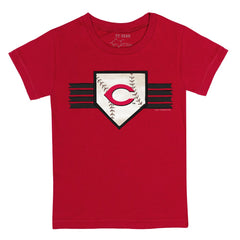 Cincinnati Reds Tiny Turnip Youth Base Stripe T-Shirt | MLB On Sale