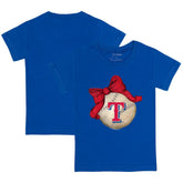 Texas Rangers Tiny Turnip Youth Baseball Bow T-Shirt | MLB Sale