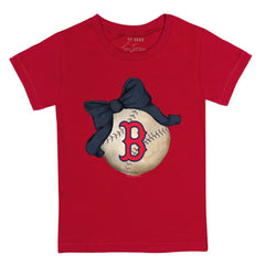 Boston Red Sox Tiny Turnip Youth Baseball Bow T-Shirt | MLB For sale