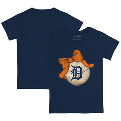 Detroit Tigers Tiny Turnip Youth Baseball Bow T-Shirt | MLB Outlet