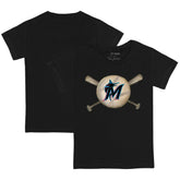 Miami Marlins Tiny Turnip Youth Baseball Cross Bats T-Shirt | MLB Outlet