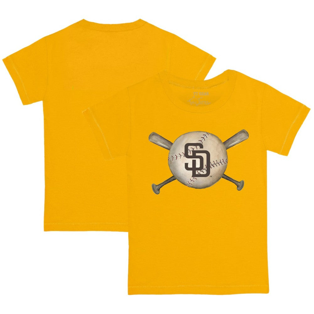 San Diego Padres Tiny Turnip Youth Baseball Cross Bats T-Shirt | MLB Outlet