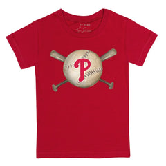 Philadelphia Phillies Tiny Turnip Youth Baseball Cross Bats T-Shirt | MLB US