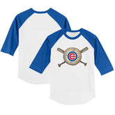 Chicago Cubs Tiny Turnip Youth Baseball Cross Bats 3/4-Sleeve Raglan T-Shirt | MLB Near me