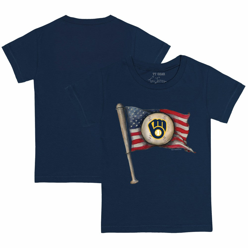 Milwaukee Brewers Tiny Turnip Youth Baseball Flag T-Shirt | MLB Shop