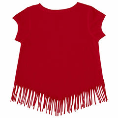 Cincinnati Reds Tiny Turnip Girls Youth Baseball Love Fringe T-Shirt | MLB Discount
