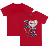 Los Angeles Angels Tiny Turnip Youth Baseball Love T-Shirt | MLB Discount