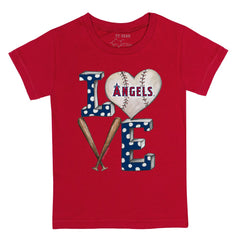 Los Angeles Angels Tiny Turnip Youth Baseball Love T-Shirt | MLB Discount