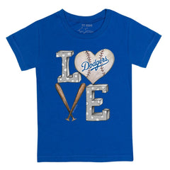 Los Angeles Dodgers Tiny Turnip Youth Baseball Love T-Shirt | MLB For sale