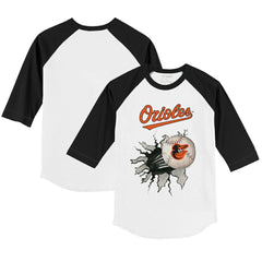 Baltimore Orioles Tiny Turnip Youth Baseball Tear 3/4-Sleeve Raglan T-Shirt | MLB Discount