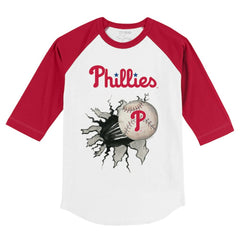 Philadelphia Phillies Tiny Turnip Youth Baseball Tear 3/4-Sleeve Raglan T-Shirt | MLB Near me