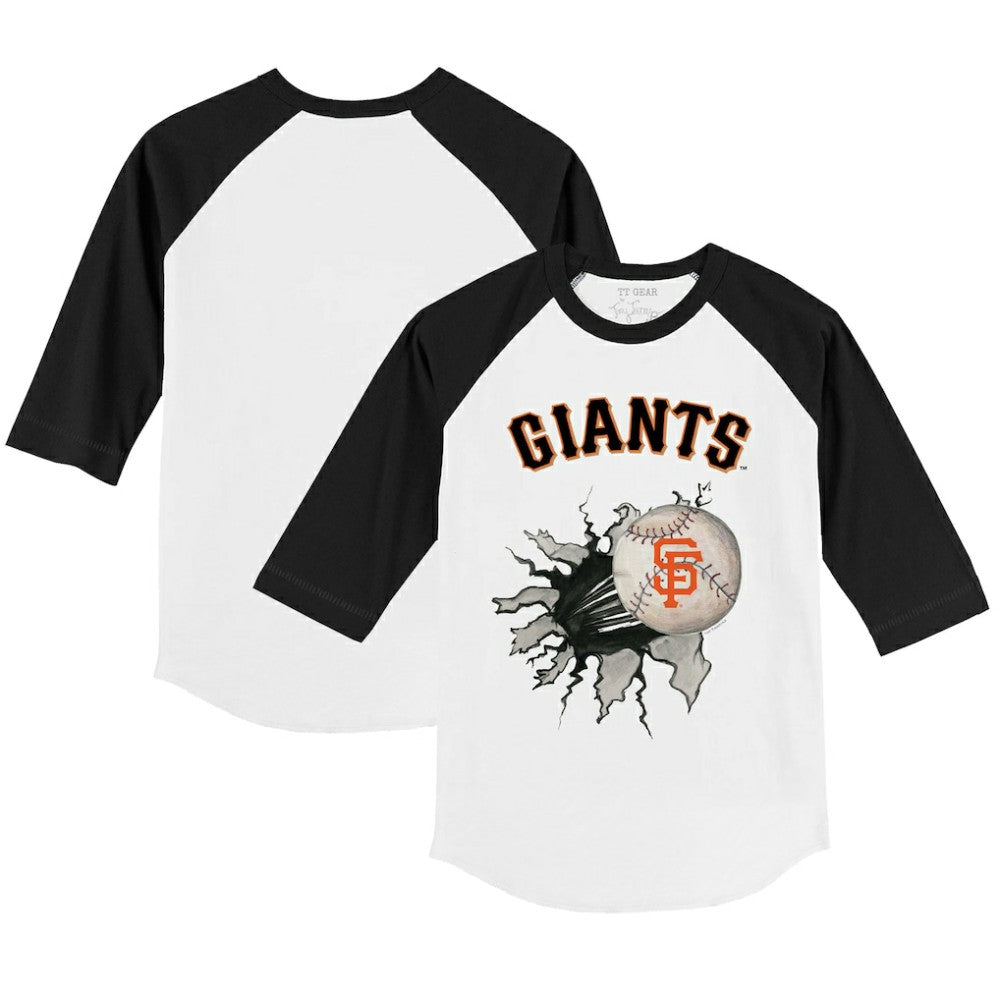 San Francisco Giants Tiny Turnip Youth Baseball Tear 3/4-Sleeve Raglan T-Shirt | MLB Sale