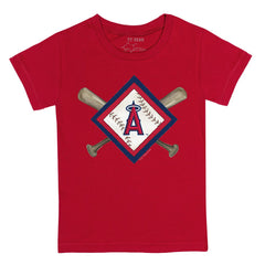 Los Angeles Angels Tiny Turnip Youth Diamond Cross Bats T-Shirt | MLB On Sale