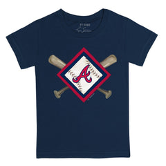 Atlanta Braves Tiny Turnip Youth Diamond Cross Bats T-Shirt | MLB Shop