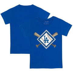 Los Angeles Dodgers Tiny Turnip Youth Diamond Cross Bats T-Shirt | MLB For sale