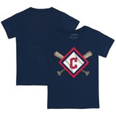 Cleveland Guardians Tiny Turnip Youth Diamond Cross Bats T-Shirt | MLB Sale