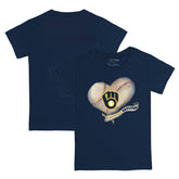 Milwaukee Brewers Tiny Turnip Youth Heart Banner T-Shirt | MLB Near me