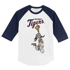 Detroit Tigers Tiny Turnip Youth Jada 3/4-Sleeve Raglan T-Shirt | MLB New