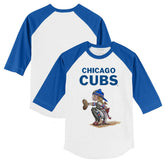 Chicago Cubs Tiny Turnip Youth Kate 3/4-Sleeve Raglan T-Shirt | MLB New