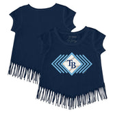 Tampa Bay Rays Tiny Turnip Girls Youth Prism Arrows Fringe T-Shirt | MLB Discount