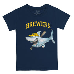 Milwaukee Brewers Tiny Turnip Youth Shark T-Shirt | MLB New