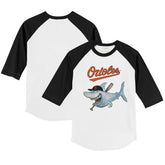 Baltimore Orioles Tiny Turnip Youth Shark 3/4-Sleeve Raglan T-Shirt | MLB Discount