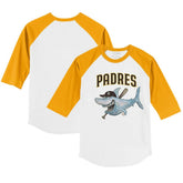 San Diego Padres Tiny Turnip Youth Shark 3/4-Sleeve Raglan T-Shirt | MLB For sale