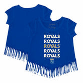 Kansas City Royals Tiny Turnip Girls Youth Stacked Fringe T-Shirt | MLB Online