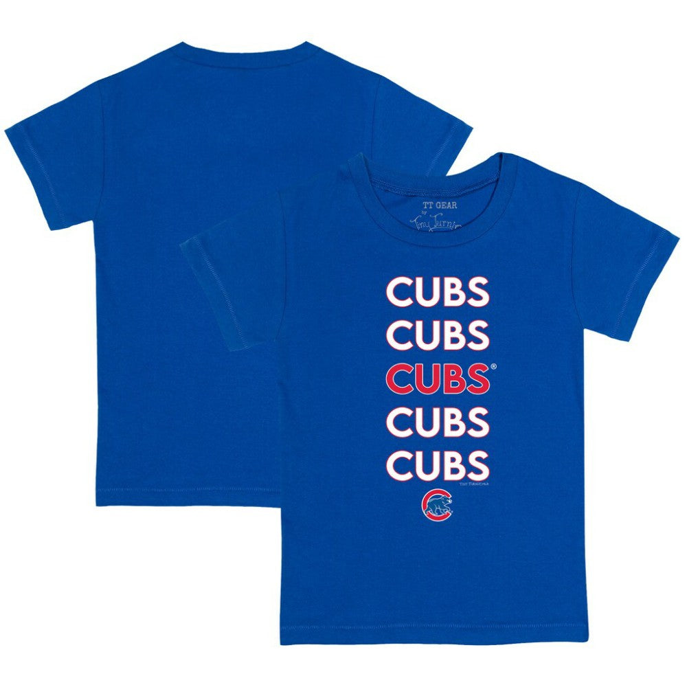 Chicago Cubs Tiny Turnip Youth Stacked T-Shirt | MLB Discount