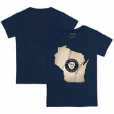 Milwaukee Brewers Tiny Turnip Youth State Outline T-Shirt | MLB Sale