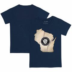 Milwaukee Brewers Tiny Turnip Youth State Outline T-Shirt | MLB Sale