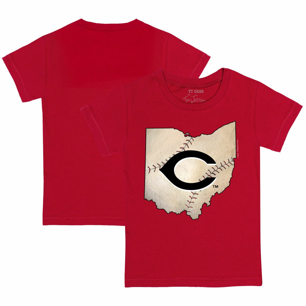 Cincinnati Reds Tiny Turnip Youth State Outline T-Shirt | MLB Sale