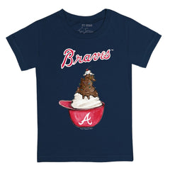 Atlanta Braves Tiny Turnip Youth Sundae Helmet T-Shirt | MLB New